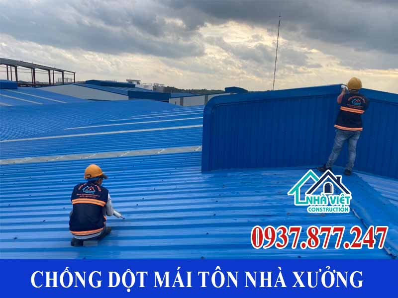 Chống thấm dột mái tôn nhà xưởng