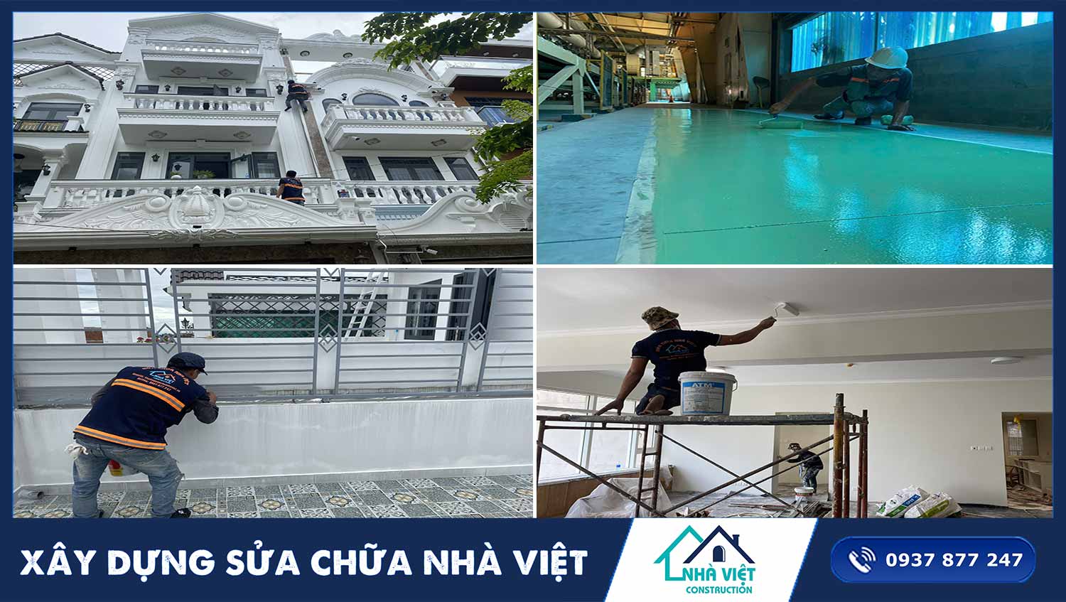 Một số hạng mục thợ sơn nhà tại quận 9 của Nhà Việt thi công