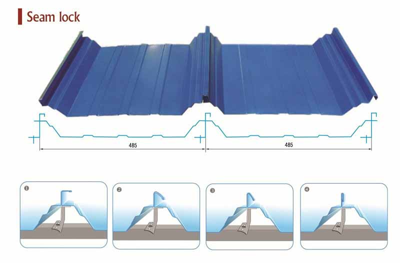 Tôn Seamlock lợp mái nhà xưởng