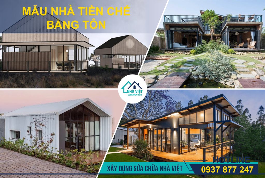 Mẫu nhà tiền chế bằng tôn