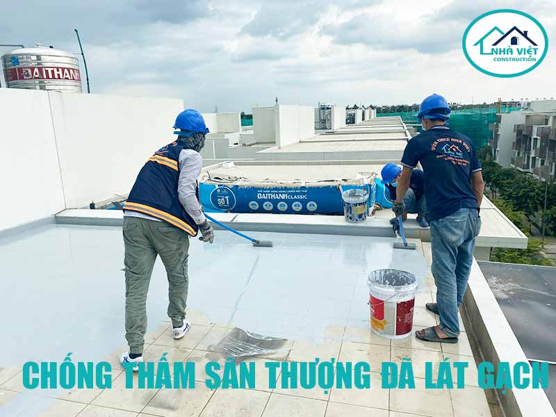 Chống thấm sân thượng đã lát gạch