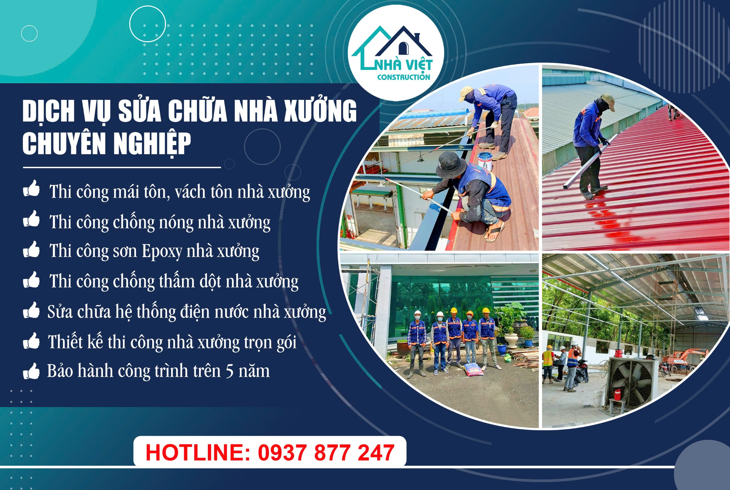 Sửa chữa nhà xưởng tại Bình Phước