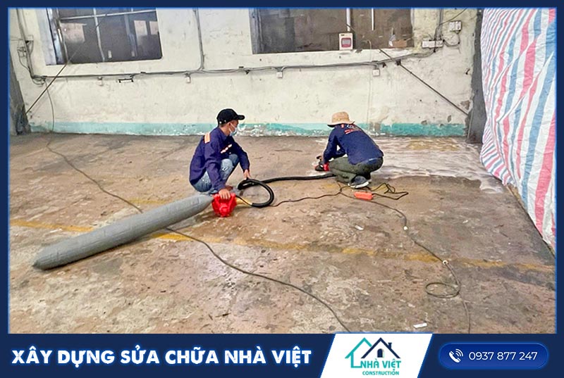 xử lý vết nứt nền nhà xưởng