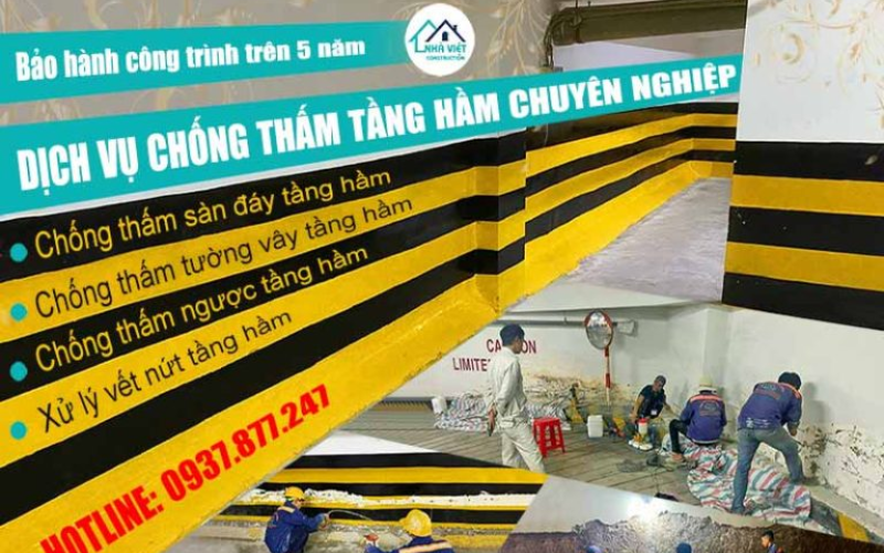 Nhà Việt Group - đơn vị thi công chống thấm tầng hầm uy tín - chuyên nghiệp