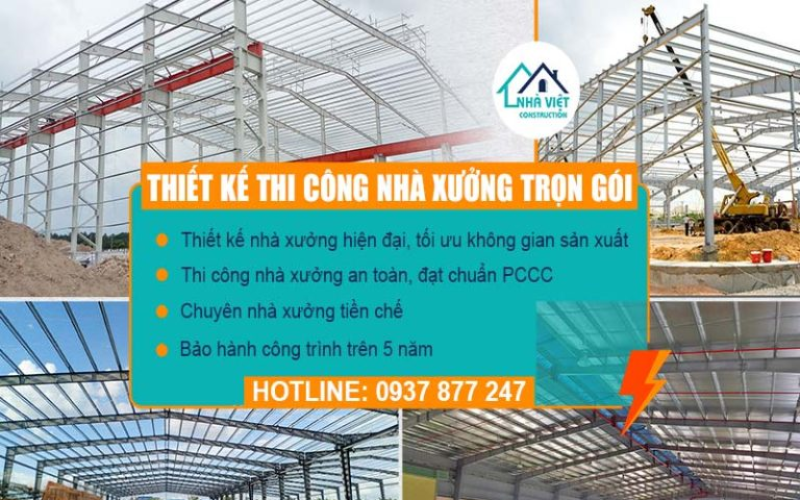 Nhà thầu xây nhà xưởng uy tín cho chi phí xây nhà xưởng 200m2 minh bạch