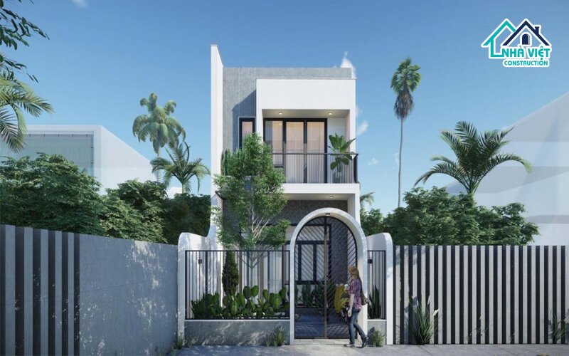 Mẫu nhà 1 trệt 1 lửng 1 lầu 5x15 có sân vườn