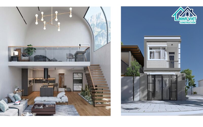 Mẫu nhà 1 trệt 1 lửng 1 lầu 5x15 tối giản
